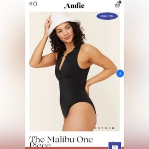 Andie Malibu, Flat Black, Size Medium.